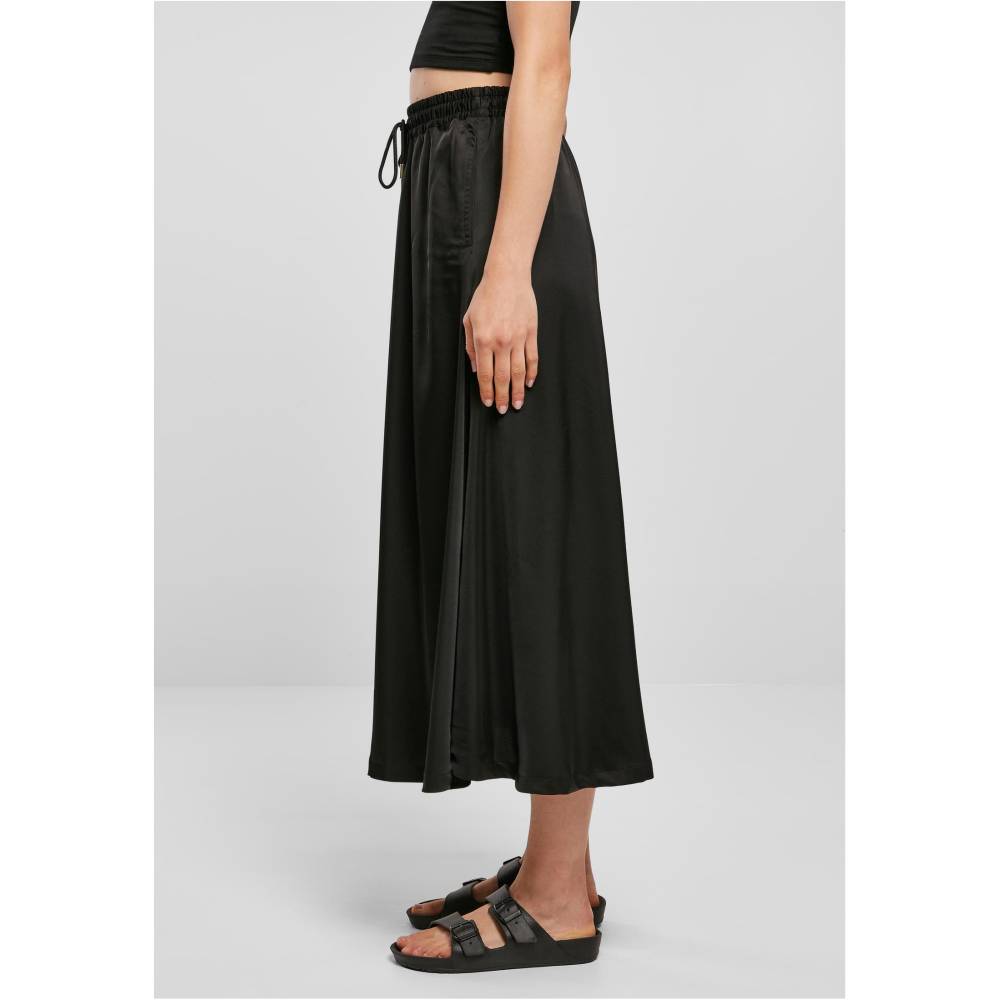 Urban Classics - Satin Lange rok - Zwart